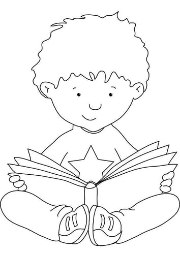 enfant lire livre dessin