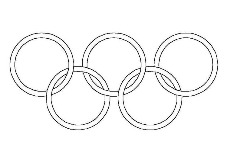 Coloriage anneaux olympiques - Coloriages Gratuits à Imprimer