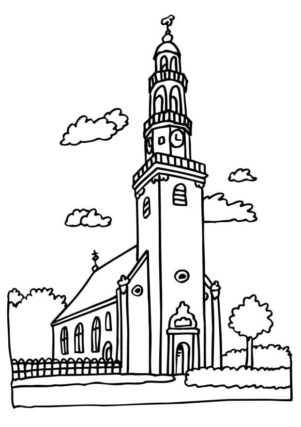 Coloriage église  Coloriages Gratuits à Imprimer  Dessin 16159