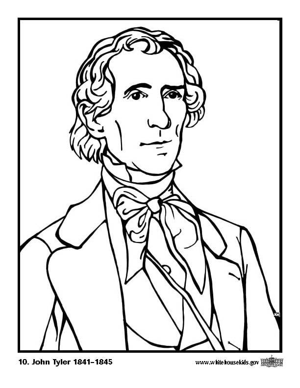 Coloriage 10 john tyler