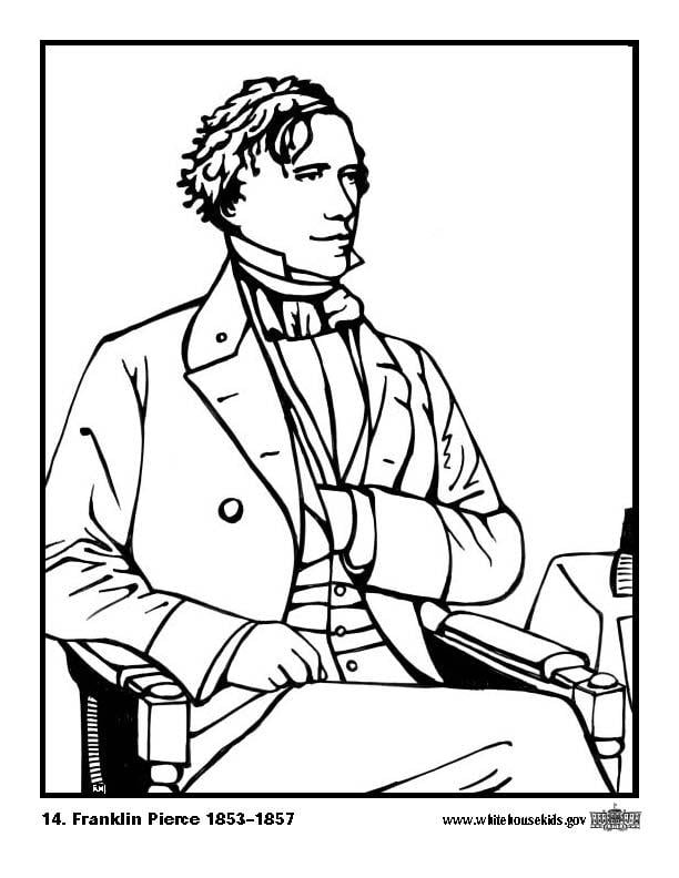 Coloriage 14 franklin pierce