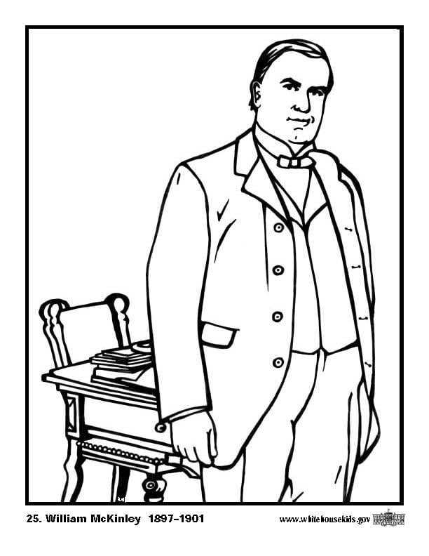 Coloriage 25 william mckinley