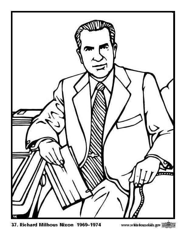 Coloriage 37 richard milhous nixon