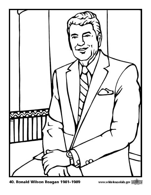 Coloriage 40 ronald wilson reagan