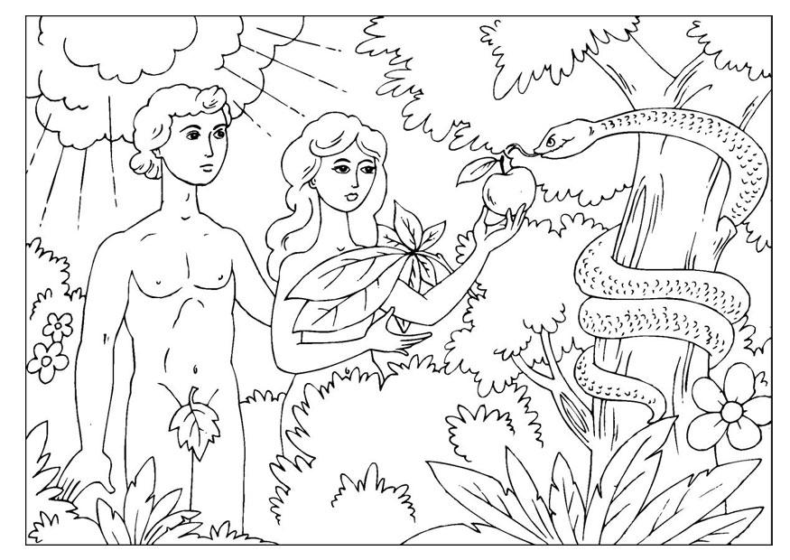 Coloriage adal et eve