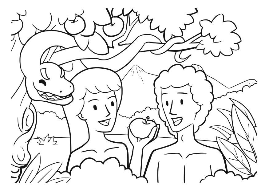 Coloriage adam et eve