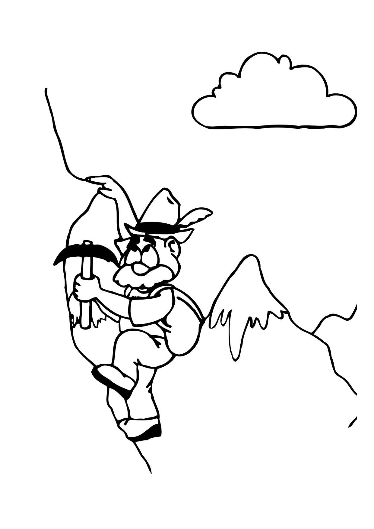 Coloriage alpinist