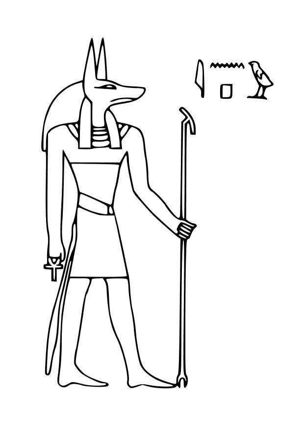 Coloriage anubis