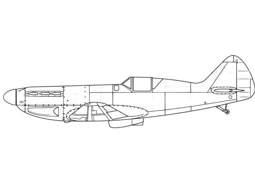 Coloriage avion - d551