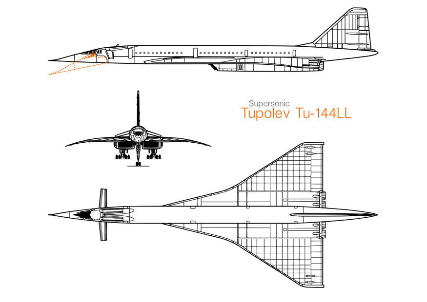 Coloriage avion tupolev