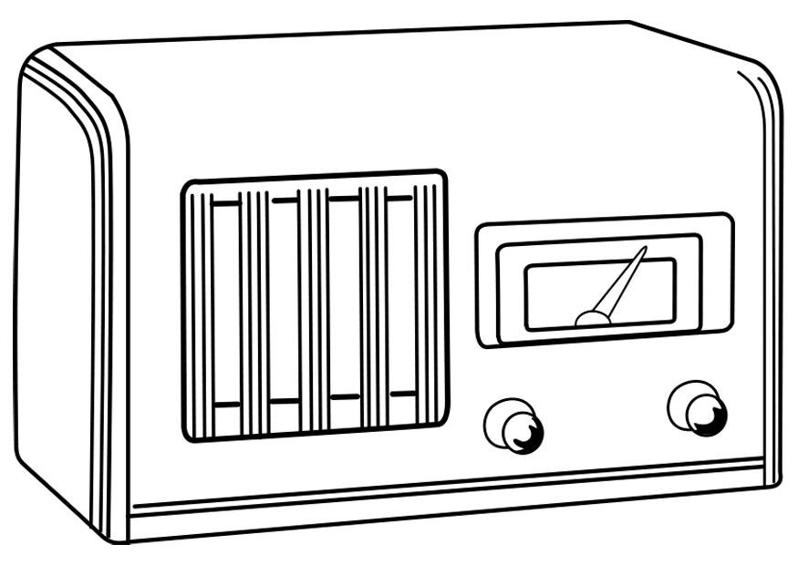 Coloriage A©teindre la radio