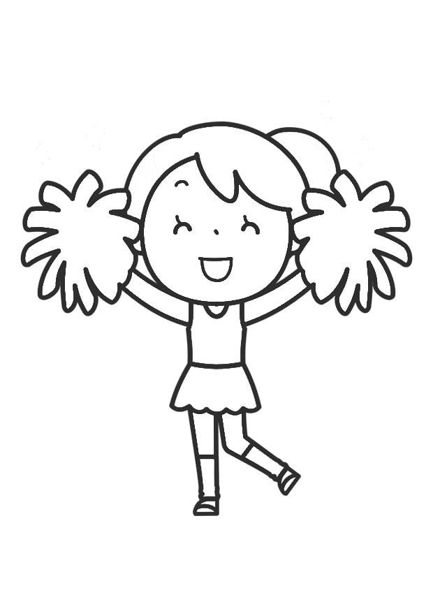 Coloriage Aªtre pom-pom girl 