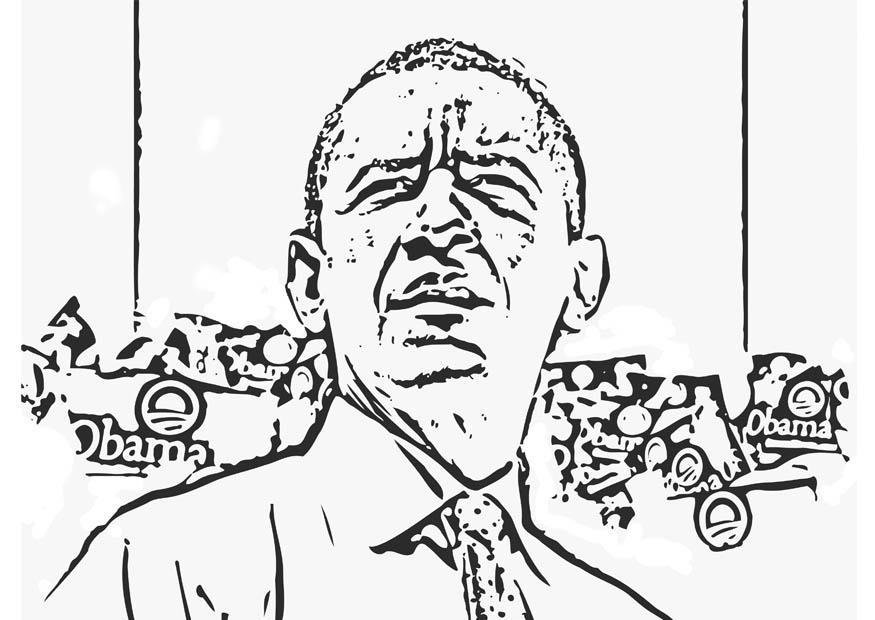 Coloriage barack obama