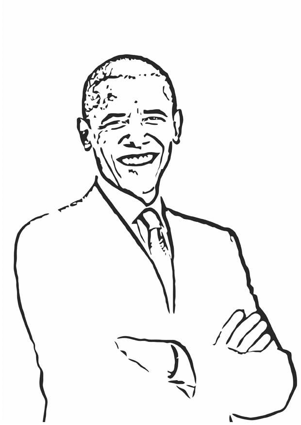 Coloriage barack obama