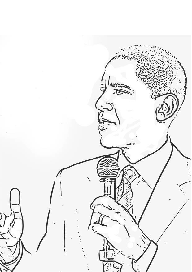 Coloriage barack obama