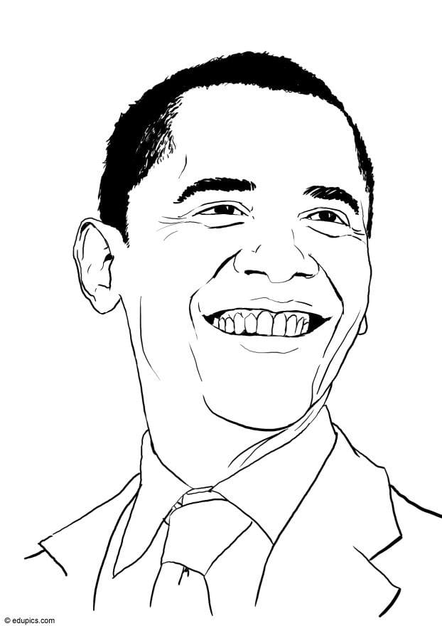 Coloriage barack obama