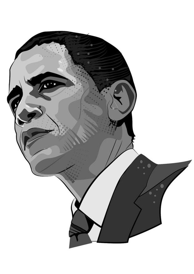 Coloriage barack obama