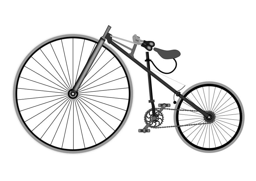 Coloriage bicyclette antique