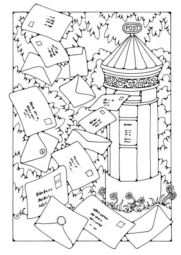 Coloriage boA®te aux lettres