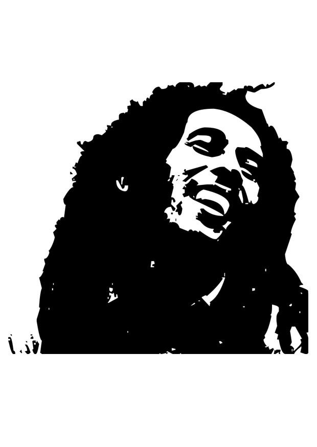 Coloriage bob marley