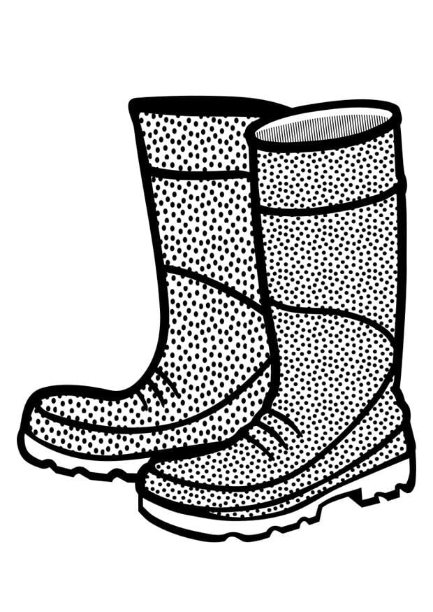 Coloriage bottes en caoutchouc