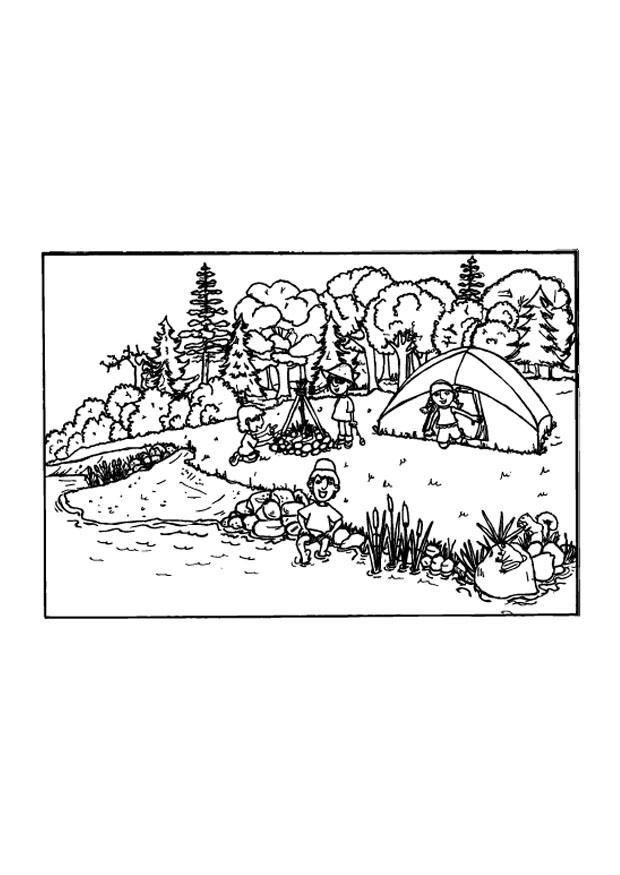 Coloriage camper