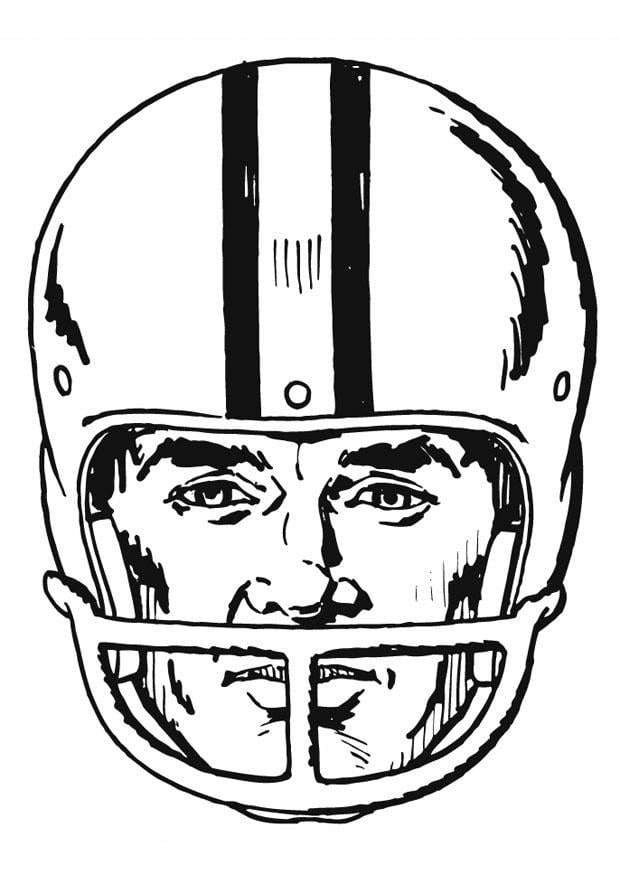 Coloriage casque - american football