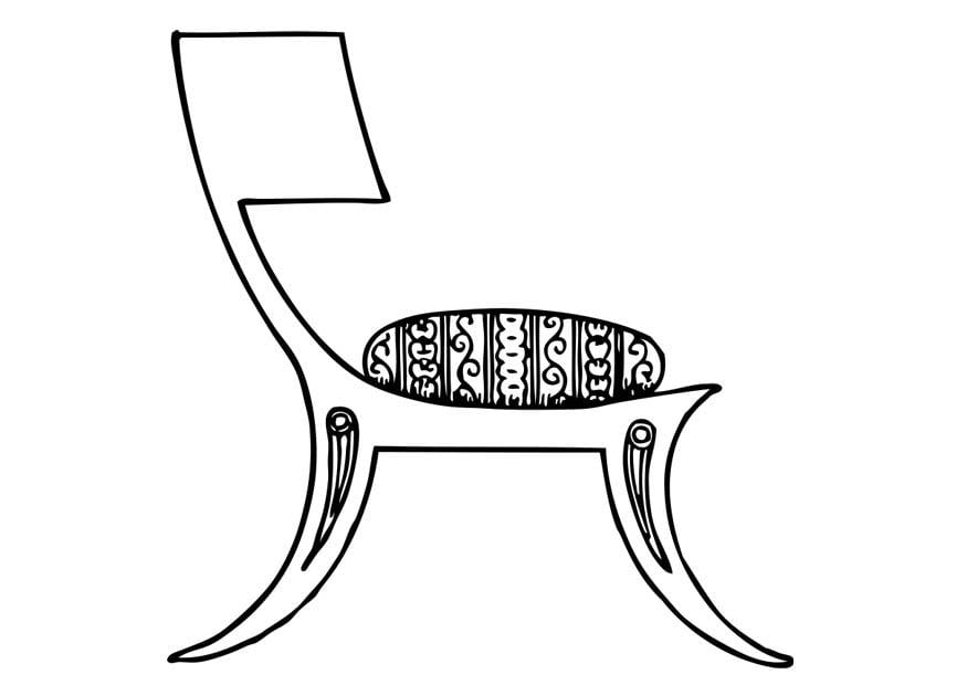 Coloriage chaise grecque