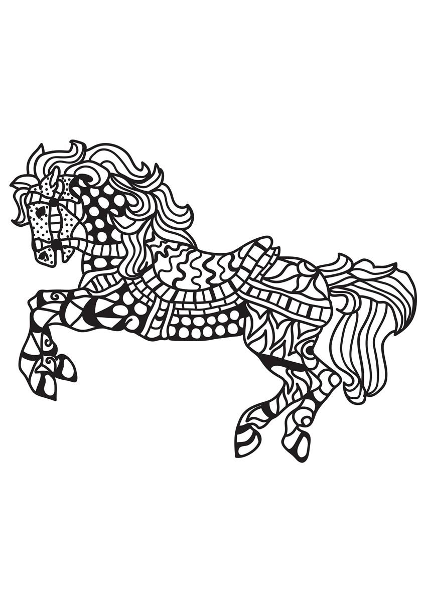 Coloriage cheval sellA©