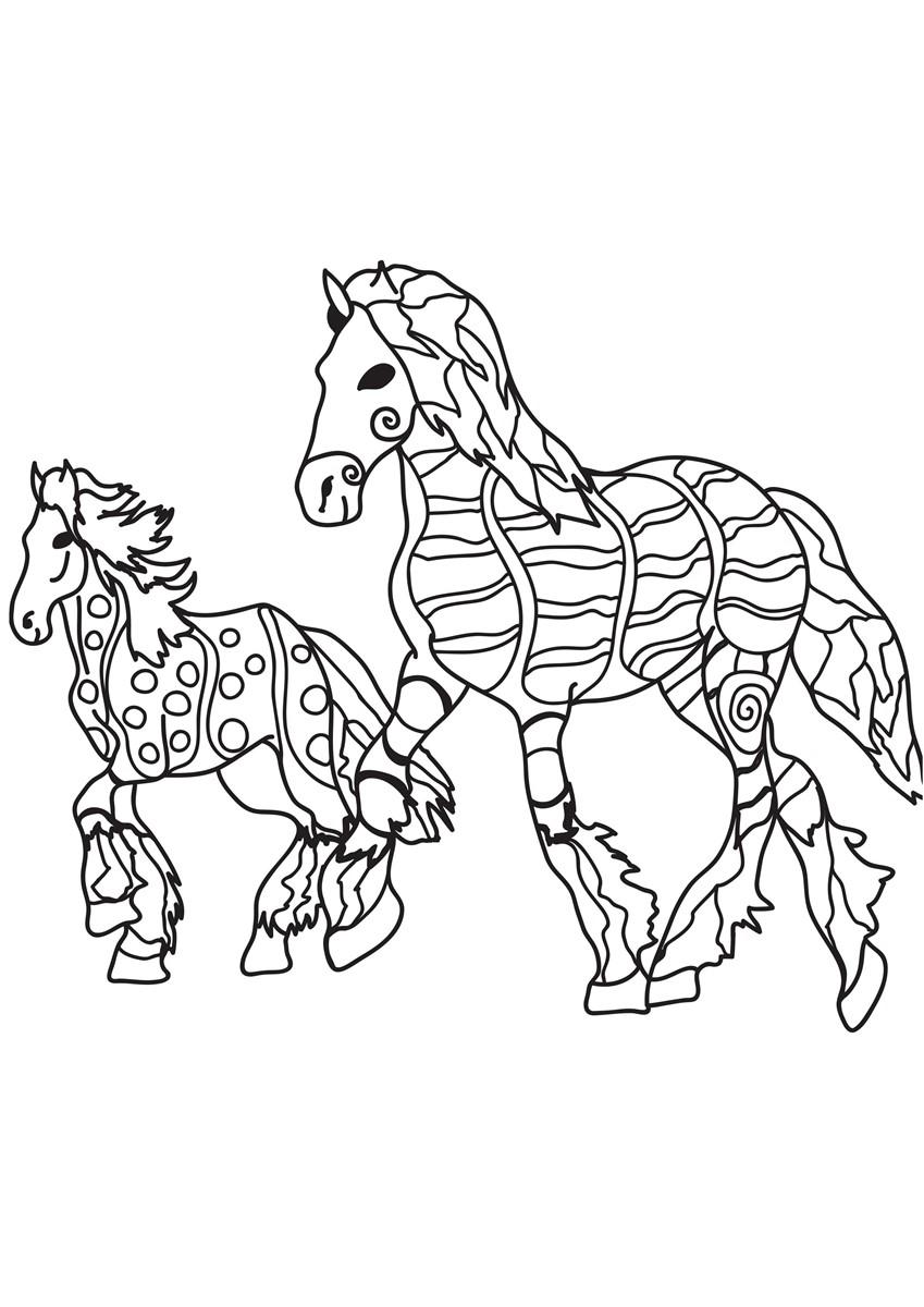 Coloriage chevaux