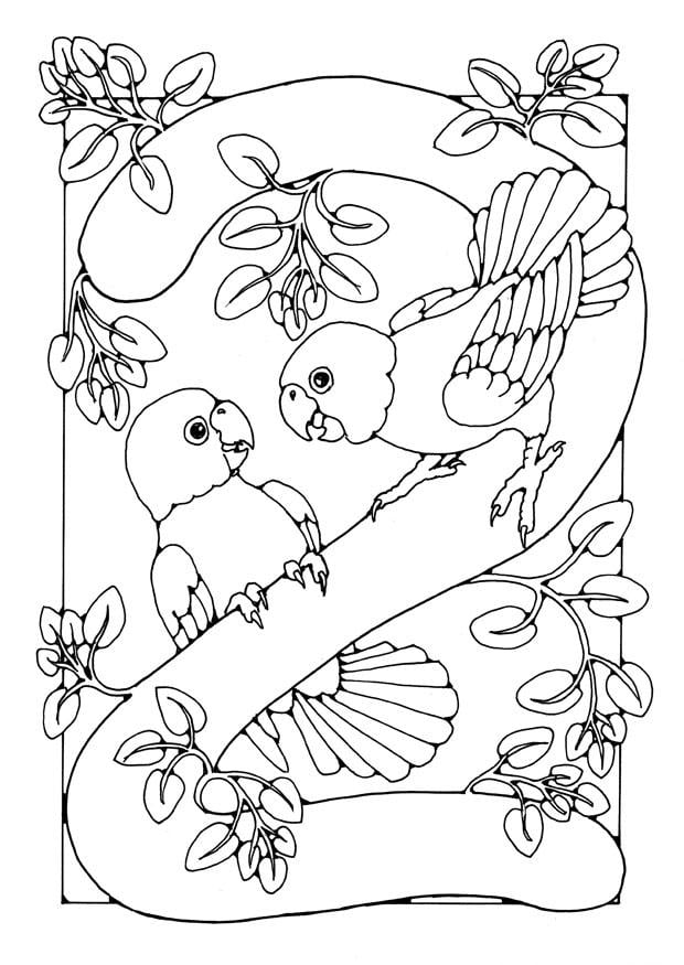 Coloriage chiffre - 2