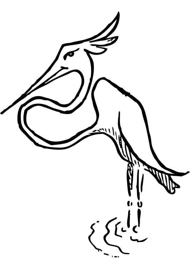 Coloriage cigogne