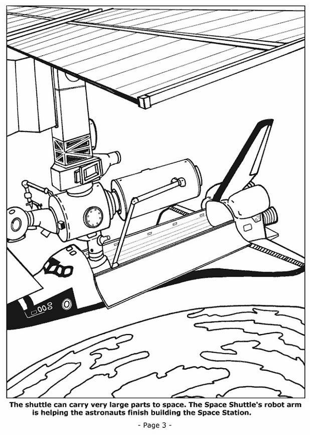 Coloriage construction de la station spatiale