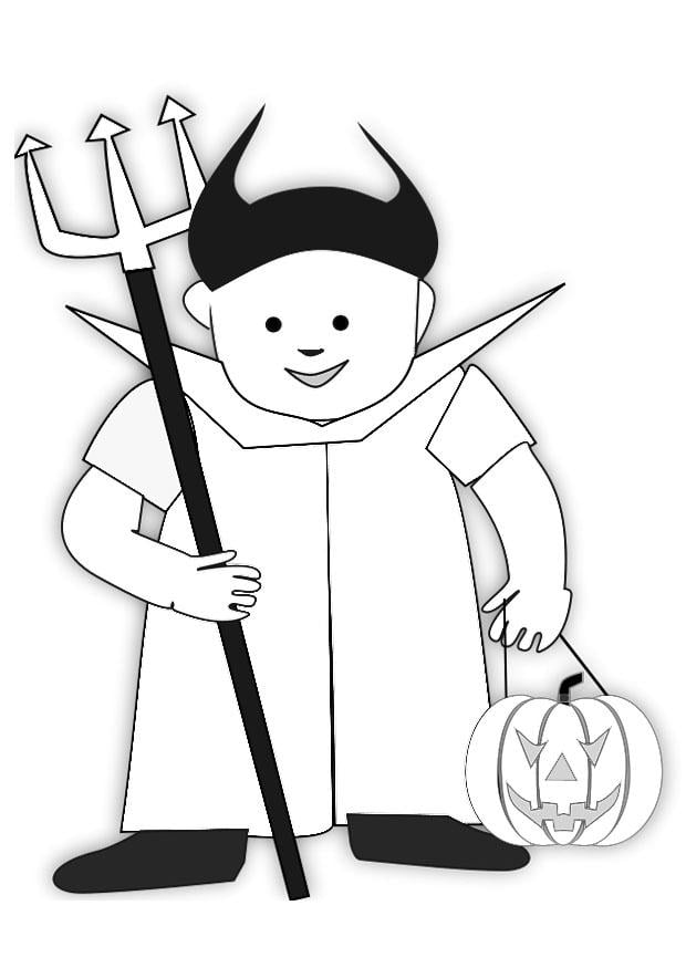 Coloriage costume dhalloween