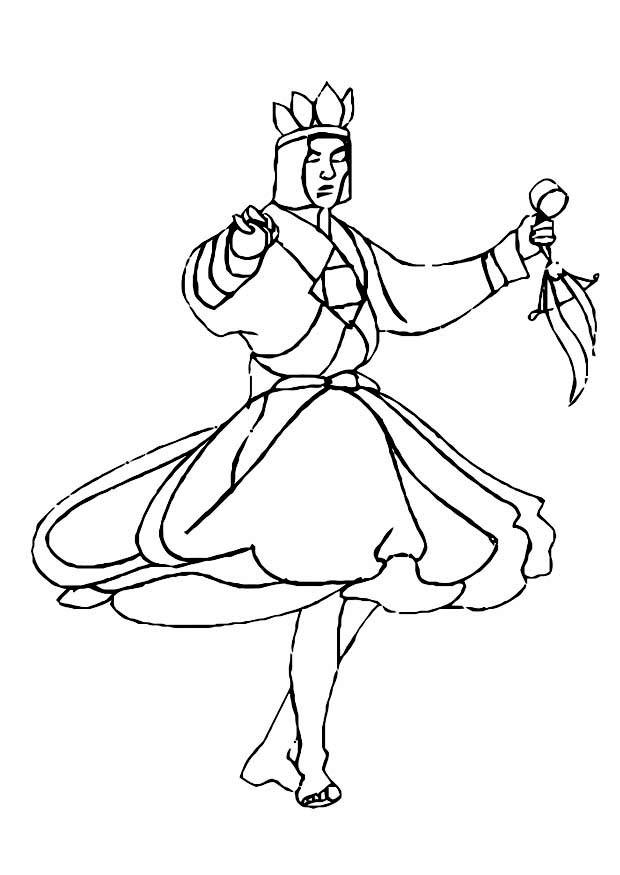 Coloriage danseur