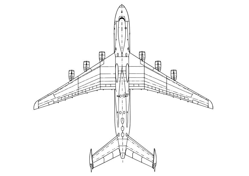 Coloriage dessous dun avion