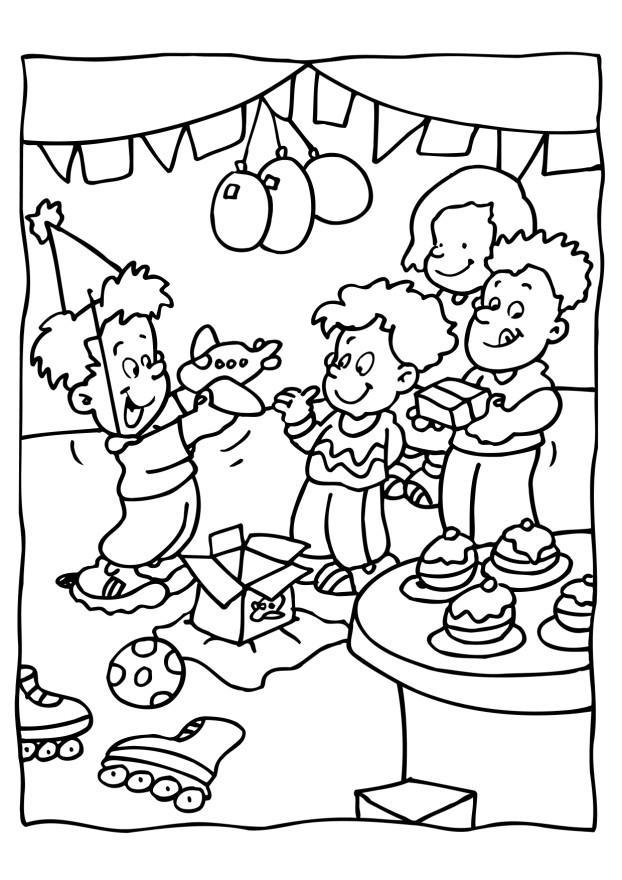 Coloriage fAªte danniversaire