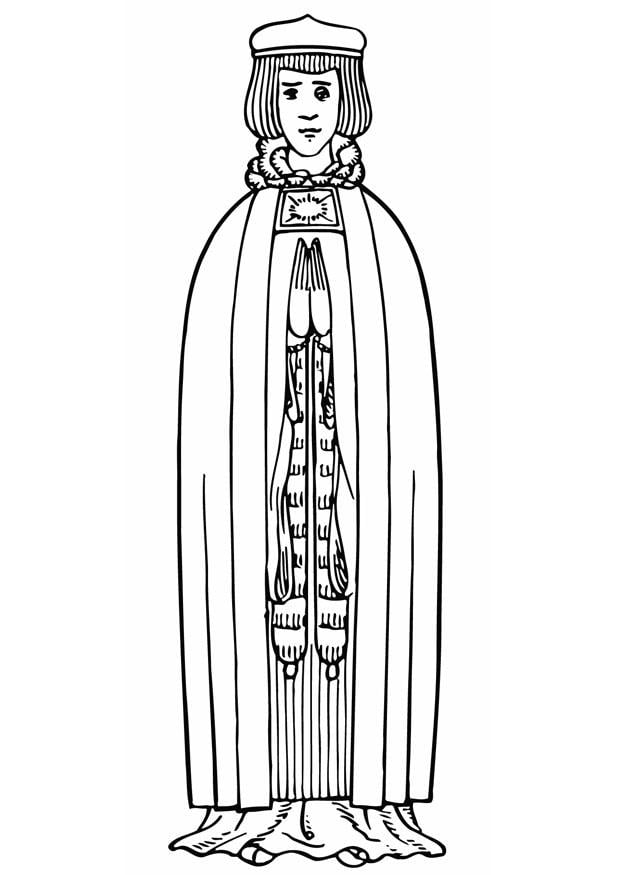 Coloriage figure du moyen-age