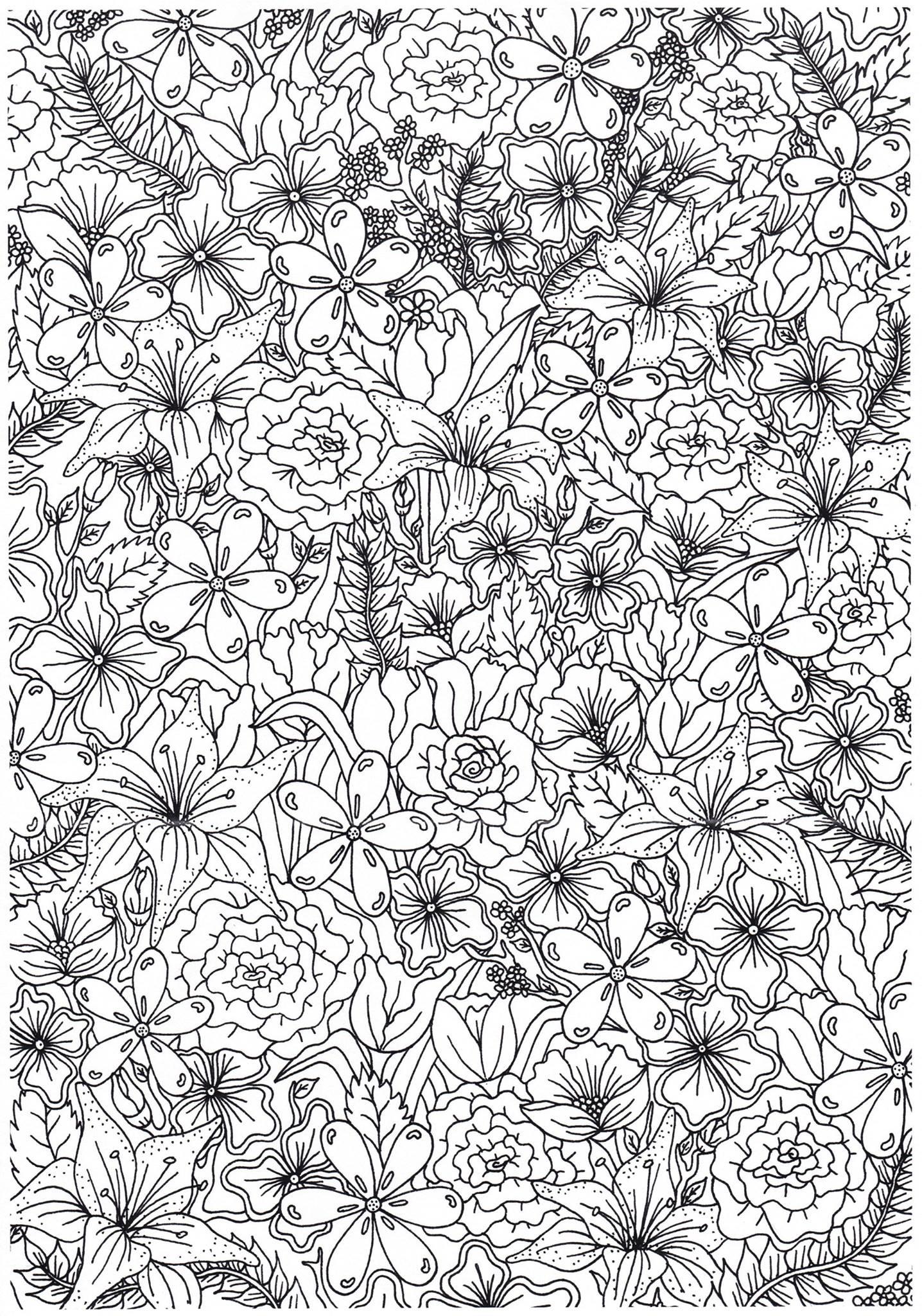 Coloriage fleurs