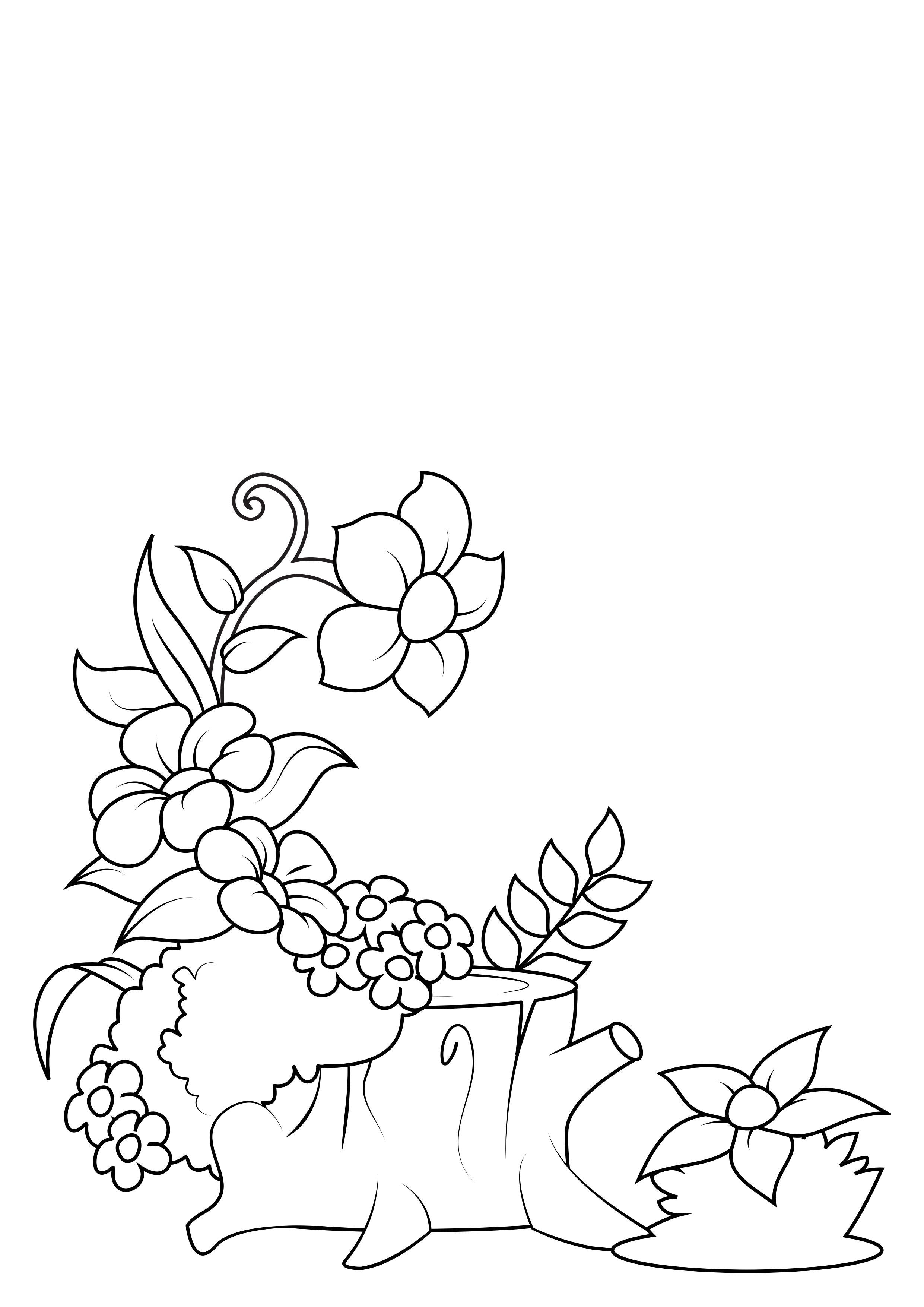 Coloriage fleurs dans la forAªt