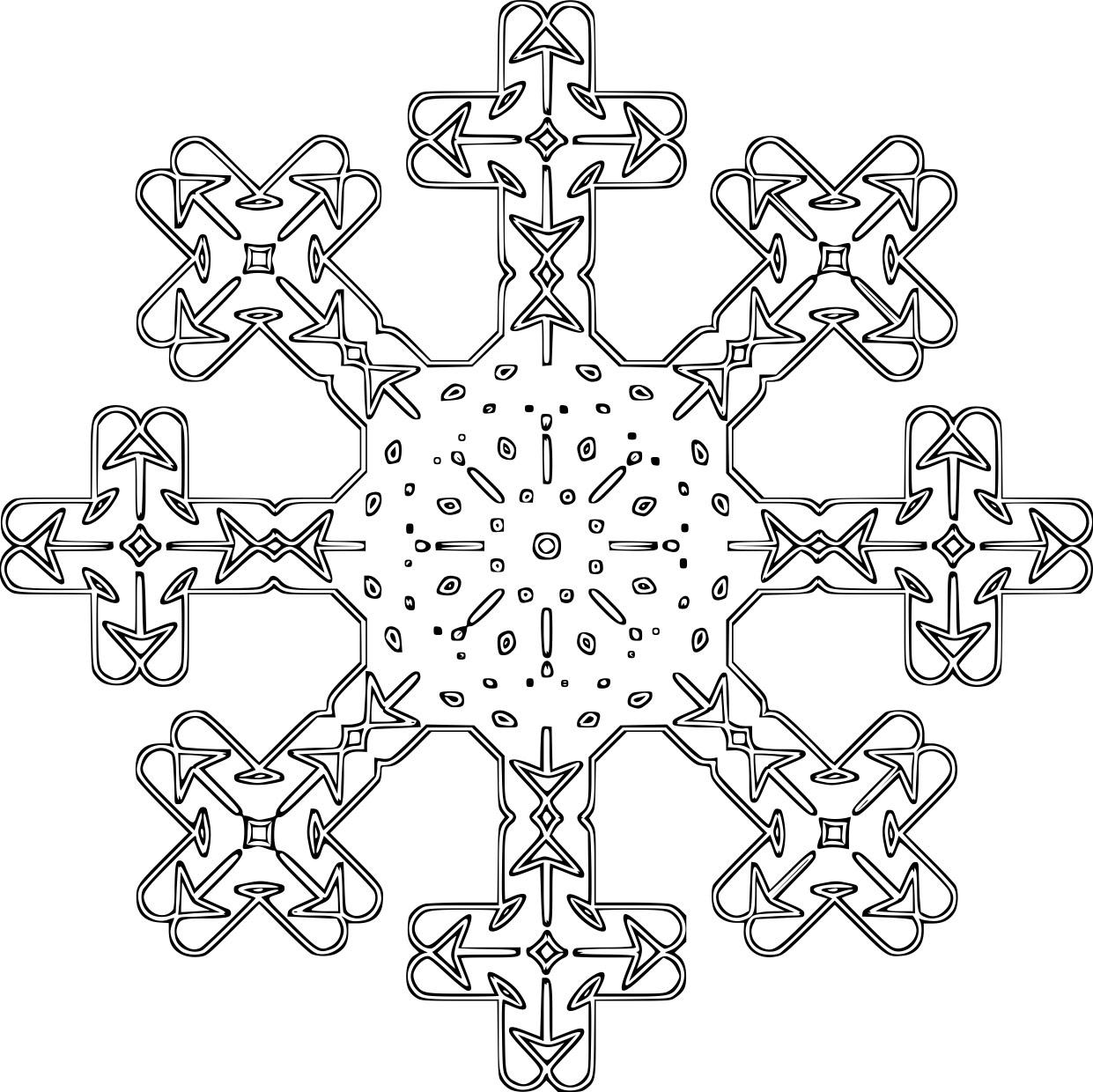 Coloriage flocon de neige 