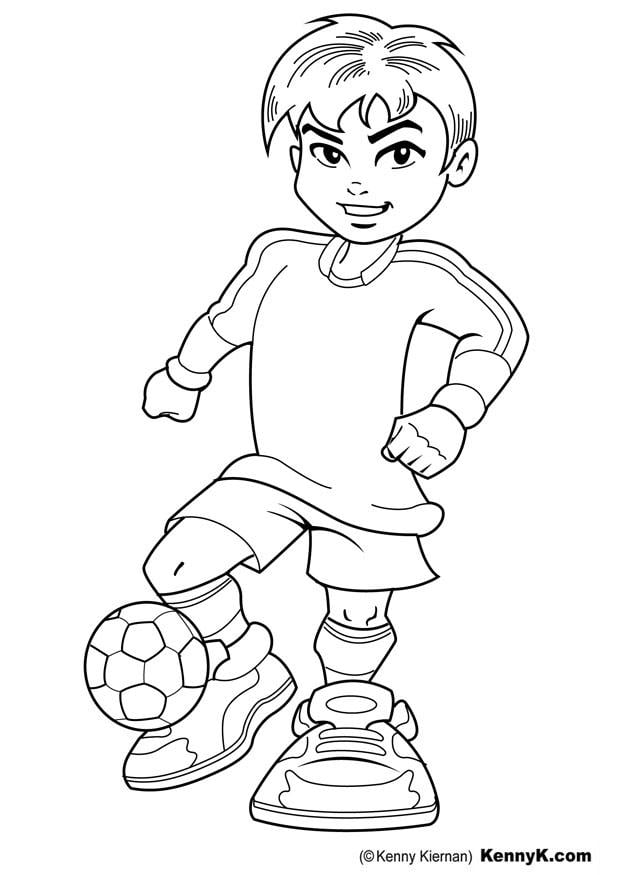 Coloriage footballeur