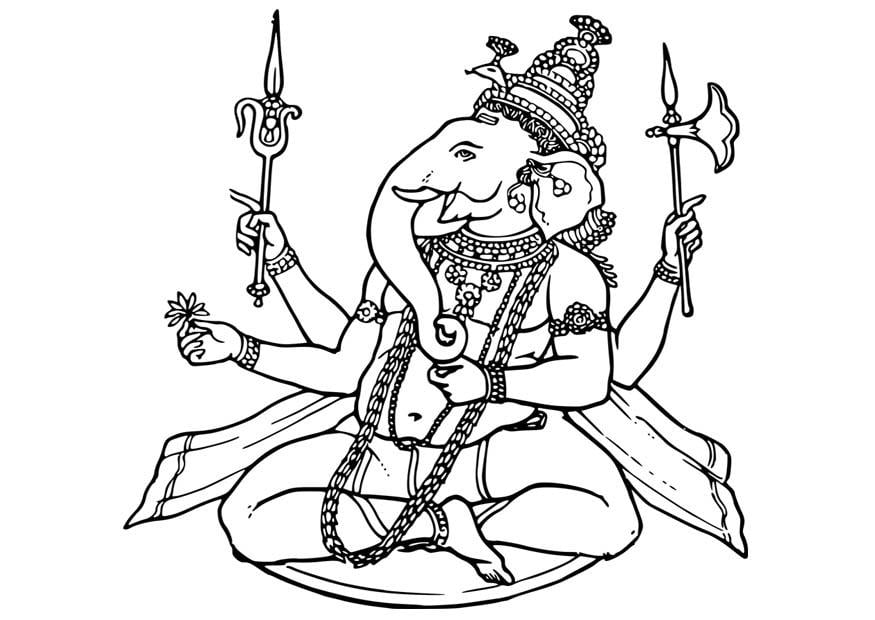 Coloriage ganesh