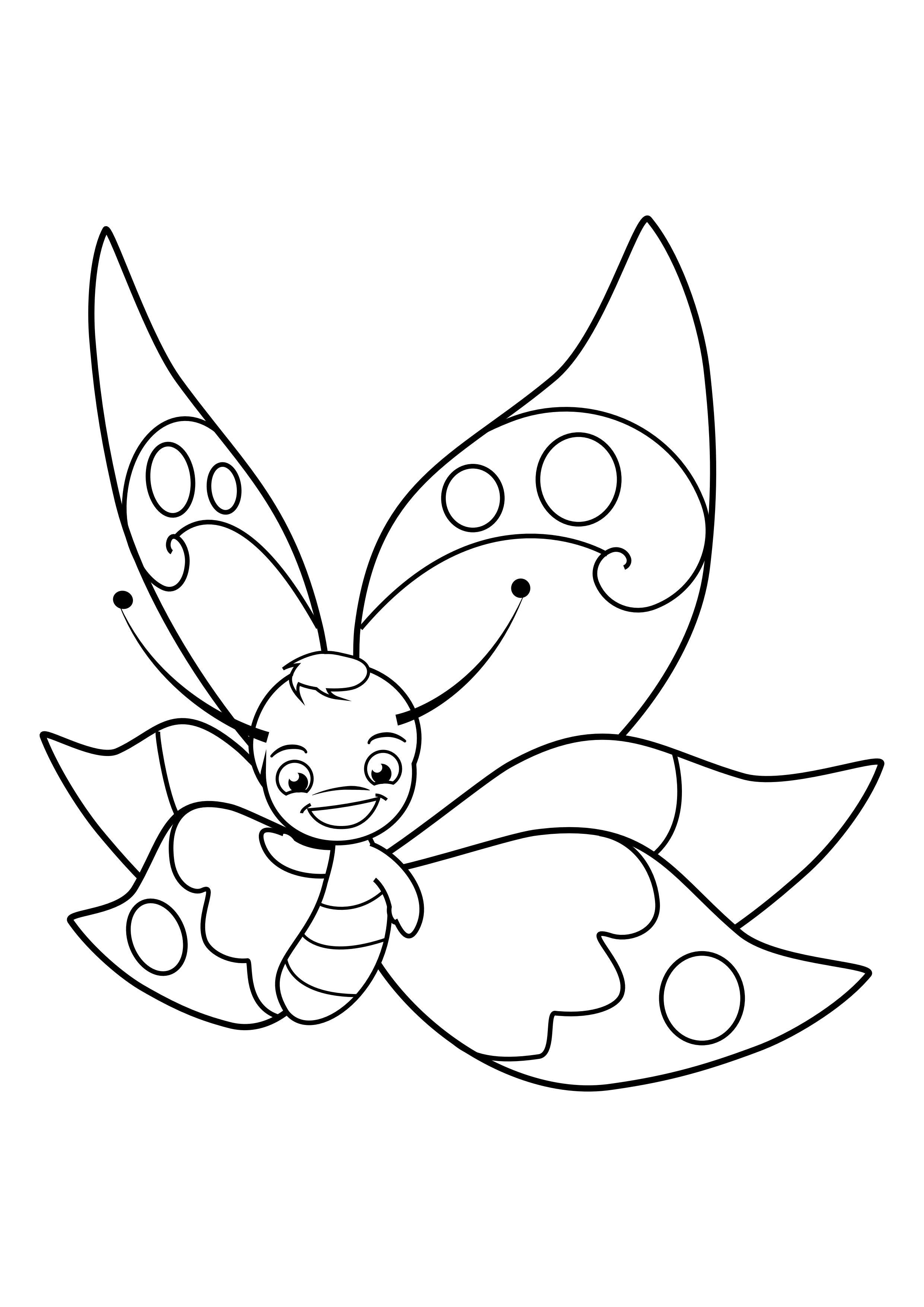 Coloriage garA§on papillon