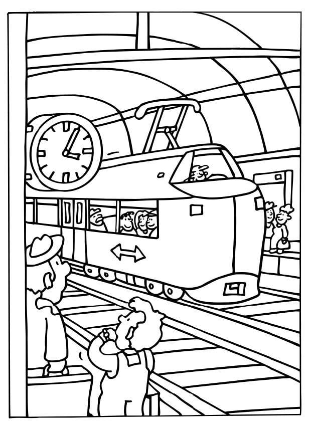 Coloriage gare