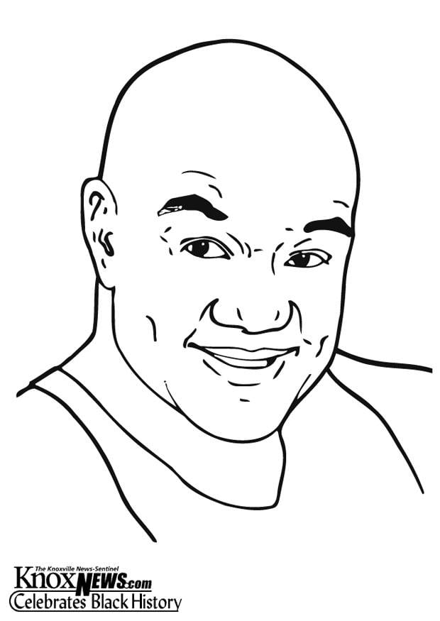 Coloriage george foreman