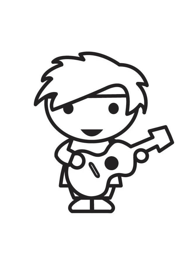 Coloriage guitariste