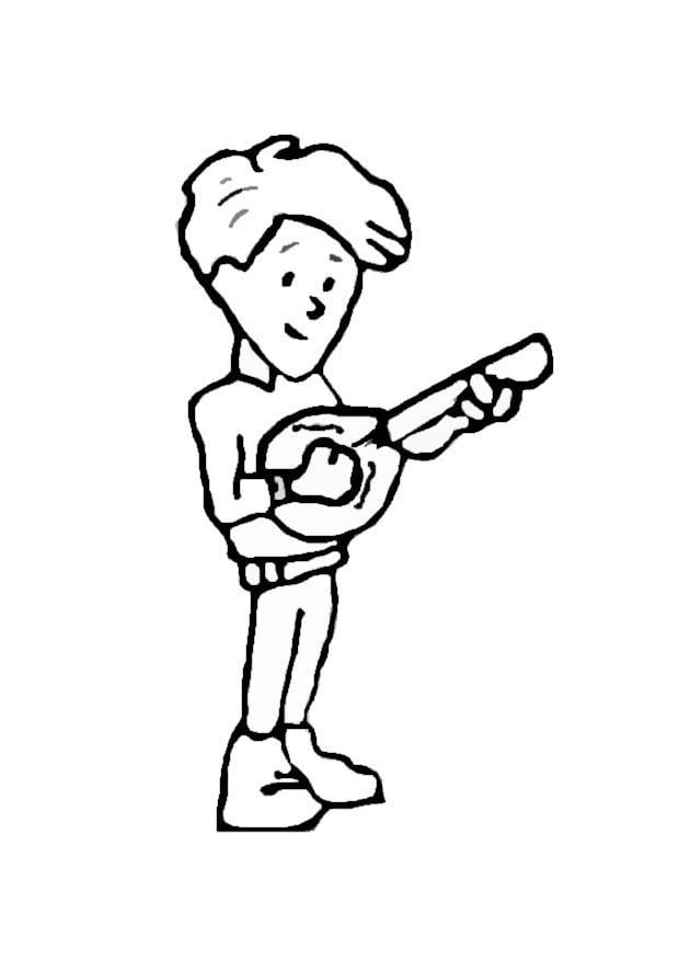 Coloriage guitariste