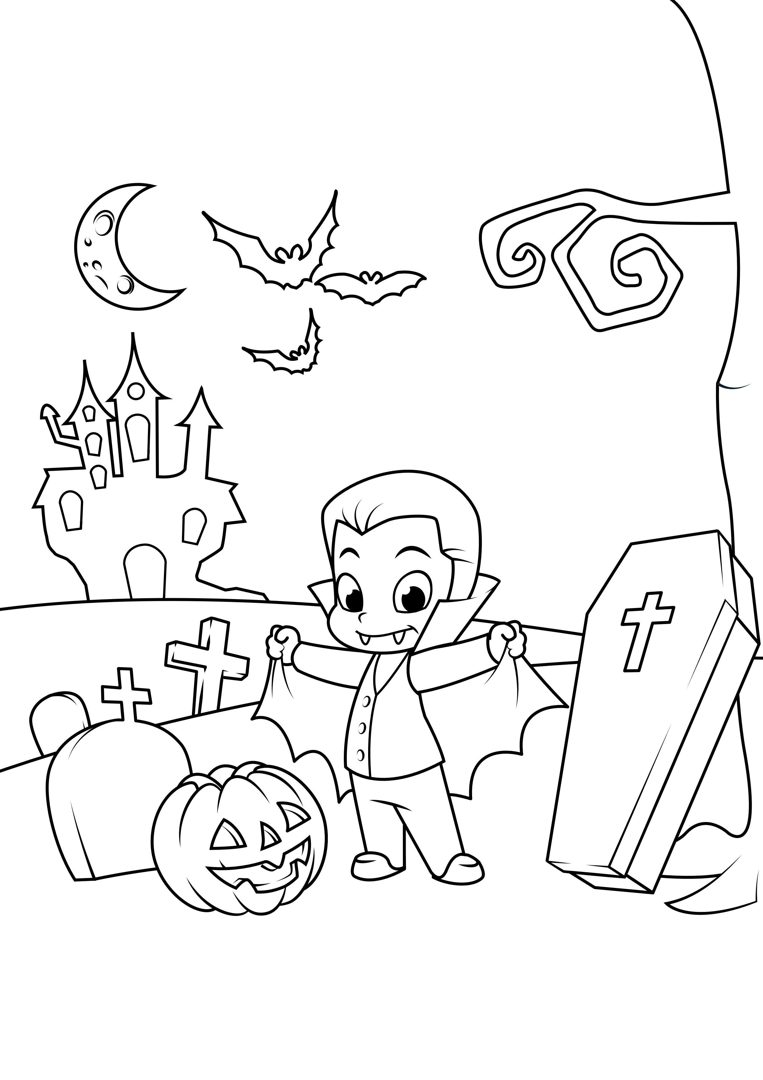 Coloriage halloween dracula