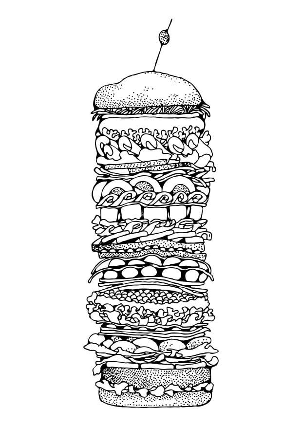 Coloriage hamburger